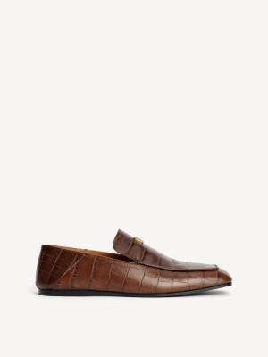 Buty By Malene Birger Tresina Leather Loafers Bison | PL_BB93328