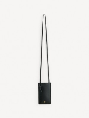 Inne Akcesoria By Malene Birger Aya Leather Phone Pouch Czarne | PL_BB57279