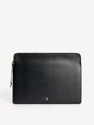 Inne Akcesoria By Malene Birger Aya Leather Laptop Case Czarne | PL_BB36863