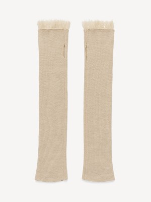 Inne Akcesoria By Malene Birger Fezan Gloves Oyster Gray | PL_BB59906