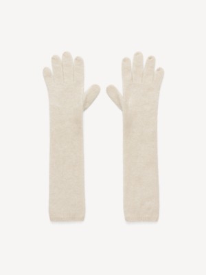 Inne Akcesoria By Malene Birger Guanta Cashmere Gloves Oyster Gray | PL_BB89624