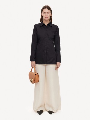 Koszule By Malene Birger Padano Organic Cotton Czarne | PL_BB21515
