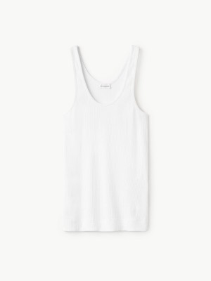 Najfatalniejszy By Malene Birger Anisa Tank Białe | PL_BB93002