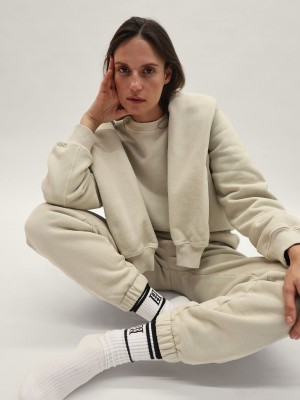 Najfatalniejszy By Malene Birger Apalia Organic Cotton Sweatshirt Oyster Gray | PL_BB20534