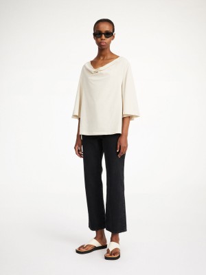 Najfatalniejszy By Malene Birger Bryar Organic Cotton T-shirt Oyster Gray | PL_BB47438
