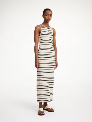 Sukienka By Malene Birger Lovelo Maxi Czarne Paski | PL_BB44251