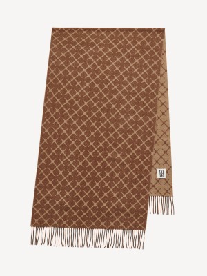 Szaliki By Malene Birger Ortega Cashmere-blend Bison | PL_BB37220