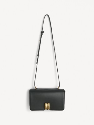 Torby By Malene Birger Noval Leather Shoulder Czarne | PL_BB19154